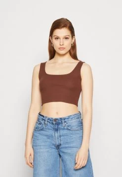 Even&Odd Top - Off White/dark Brown -Outfit Verkauf 01e3cc0610c54a3a975afa084b0512af