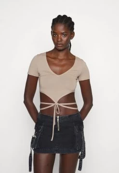 Even&Odd T-Shirt Print - Taupe -Outfit Verkauf 05be1083203e48f39c77d0efde92ac02