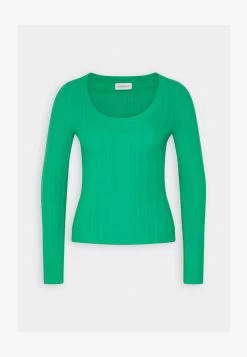 Even&Odd RIBBED - VARIEGATED - Strickpullover - Green
