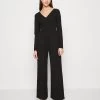 Even&Odd WIDE LEG LONG SLEEVES BODICE - Jumpsuit - Black -Outfit Verkauf 1b07fb6452a44dfd99cffa492fe62e76