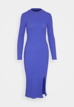 Even&Odd CIRC LONG SLEEVES MIDI HIGH SLIT DRESS - Strickkleid - Blue -Outfit Verkauf 2dbe7fef8e674a38a51b98c507a4a647