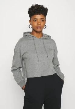 Even&Odd BASIC - Cropped Oversized Hoodie - Kapuzenpullover - Mottled Grey