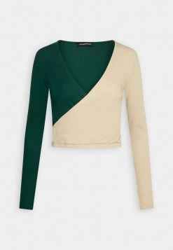 Even&Odd Langarmshirt - Beige/dark Green -Outfit Verkauf 33fb3647930a44f4aae0e94ad7480063