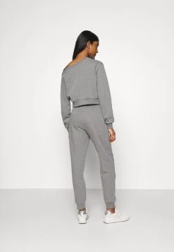 Even&Odd Off Shoulder&Jogger Set - Sweatshirt - Mottled Grey -Outfit Verkauf 36c41b8f7f2d4d87a7288a52efe8a6bf