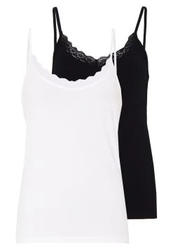 TRIM CAMI 2 PACK - Top - White/black