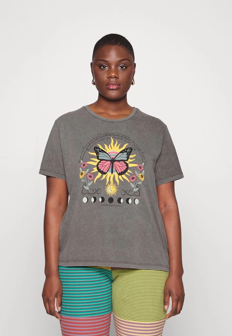 CLARE COLORFUL MYSTICAL - T-Shirt Print - Gray 3 CLARE COLORFUL MYSTICAL - T-Shirt Print - Gray