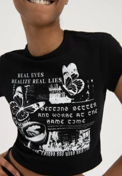 Even&Odd T-Shirt Print - Black -Outfit Verkauf 465f3ed51da74a9cb7dea1b543aca536