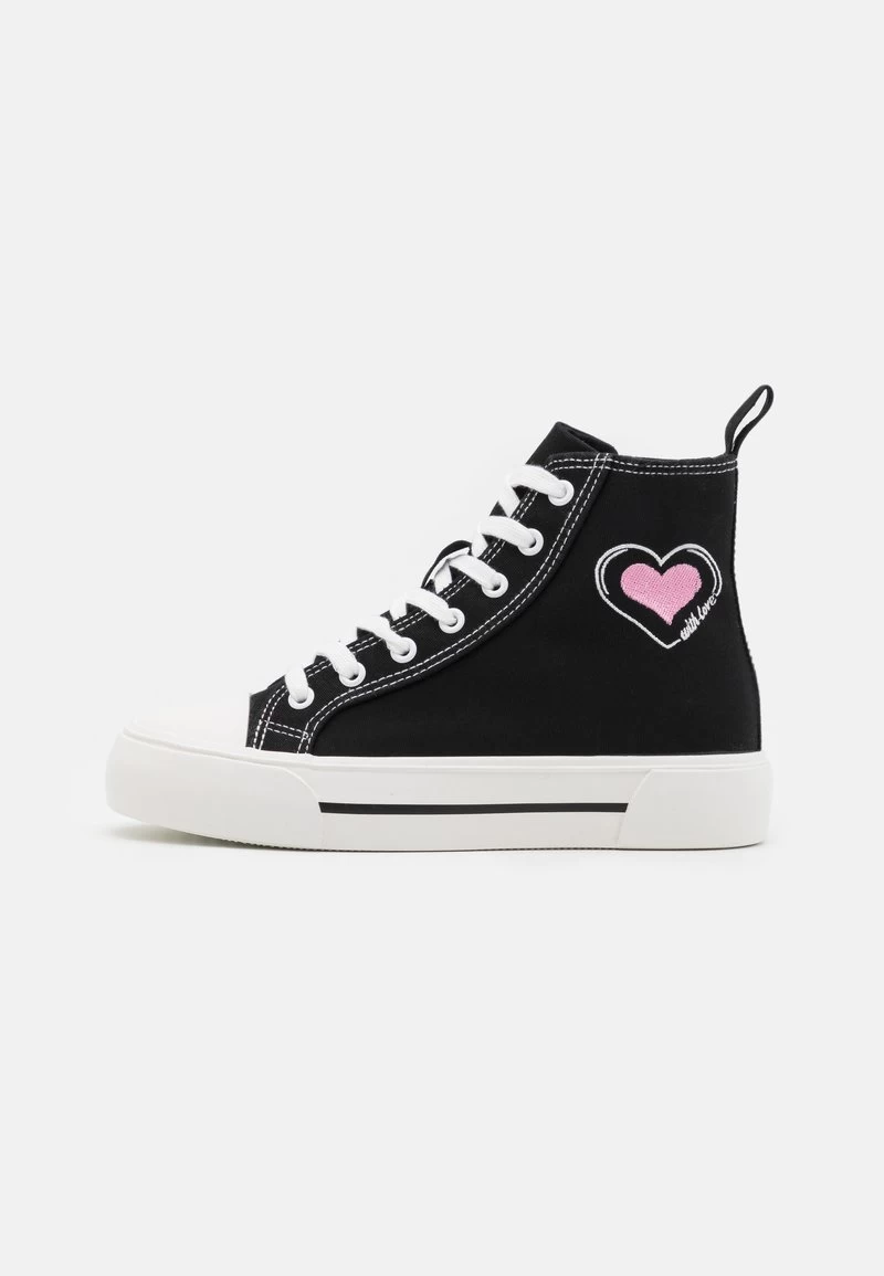 Even&Odd LOVE - Sneaker High - Black/pink 4 Even&Odd LOVE - Sneaker High - Black/pink – Bild 2