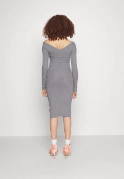 Even&Odd V AUSSCHNITT RIPP MINI STRICKKLEID - Etuikleid - Mottled Grey -Outfit Verkauf 497bc6d4aca847d4a1c714f62ec2588e