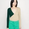 Even&Odd Langarmshirt - Beige/dark Green -Outfit Verkauf 525be6d30eb246818203ac6ad23a9905