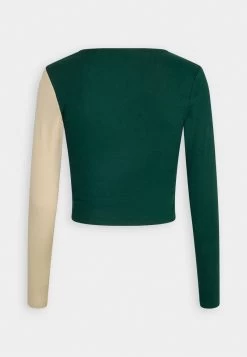 Even&Odd Langarmshirt - Beige/dark Green -Outfit Verkauf 572c18996e5648c295502cb0eb5c2545