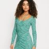 Even&Odd Jerseykleid - Mottled Green