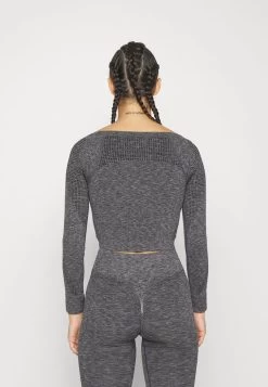 SEAMLESS CROPPED LONGSLEEVE - Langarmshirt - Black -Outfit Verkauf 7d040ae2db5048f893d371c75aa96ed7