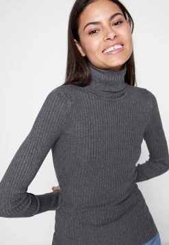 Even&Odd Strickpullover - Mottled Dark Grey -Outfit Verkauf 7e58e2324d3d4d40ada8302fe33e2782