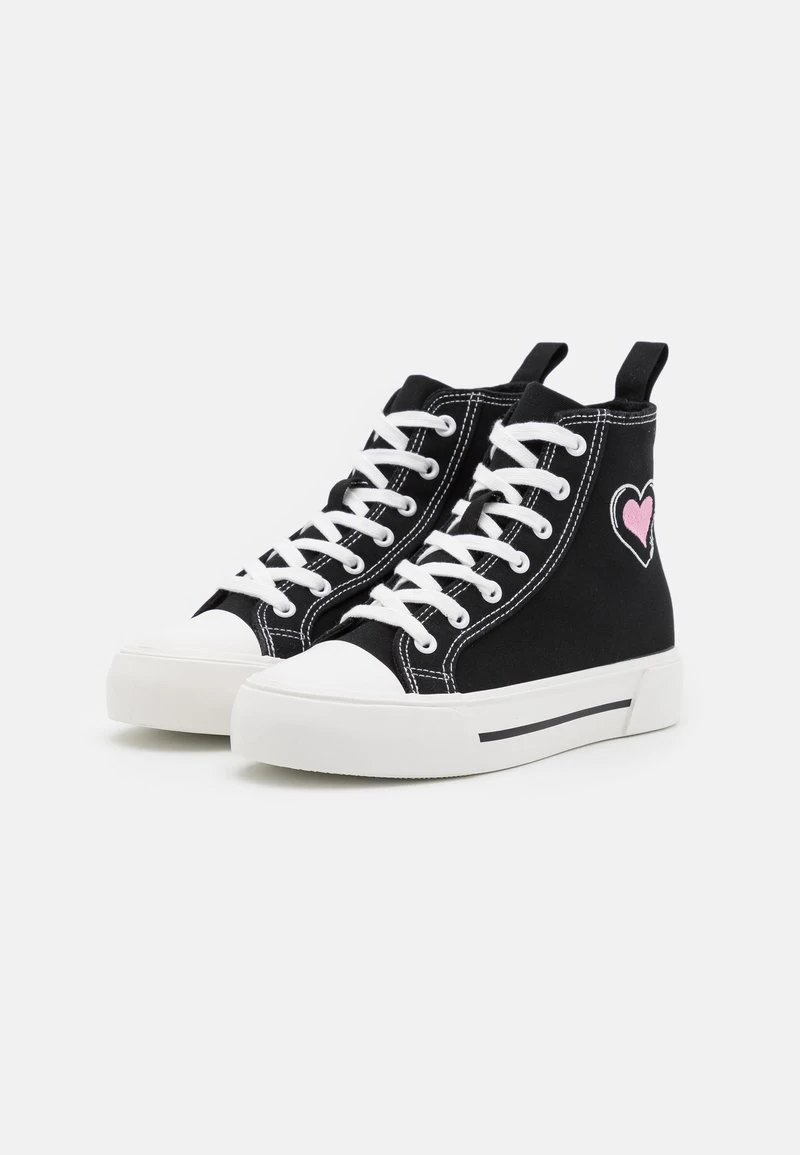 Even&Odd LOVE - Sneaker High - Black/pink 5 Even&Odd LOVE - Sneaker High - Black/pink – Bild 3