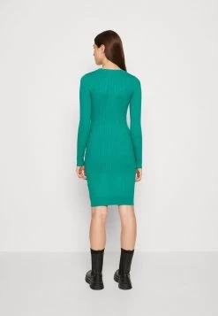 Even&Odd CREW AUSSCHNITT RIPP BASIC BODYCON MINI STRICKKLEID - Etuikleid - Green -Outfit Verkauf 9975eefbbd454992b9ee8341be1a9bd1