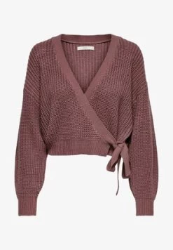 CURVY WRAP CARDIGAN - Strickjacke - Dark Red -Outfit Verkauf a4b09ed2466f42ea9338cd35038f47f8