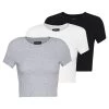 Even&Odd 3 PACK - T-Shirt Basic - White/black/light Grey -Outfit Verkauf a5376e4c1d2c4eacb9af2169295be864