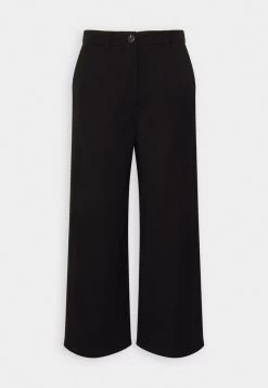 Even&Odd TAILORED WIDE LEG CULOTTE - Stoffhose - Black
