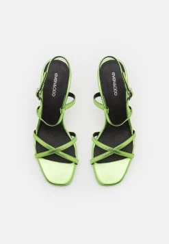 Even&Odd LEATHER - High Heel Sandalette - Green -Outfit Verkauf b060737035fa4cd19a0030bd061f8099