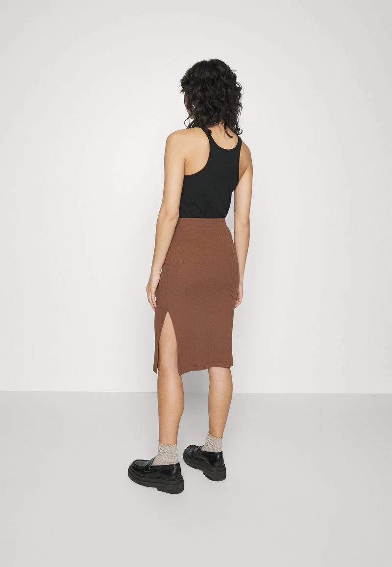 PENCIL SKIRT WITH SLIT - Bleistiftrock - Brown 5 PENCIL SKIRT WITH SLIT - Bleistiftrock - Brown – Bild 3