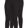 2 PACK - Leggings - Hosen - Black/black