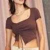 Even&Odd T-Shirt Print - Brown -Outfit Verkauf d7ffac7cd624402ab2d7d1b01d93912d 1