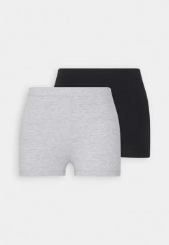 Even&Odd 2 PACK - Shorts - Black/mottled Light Grey