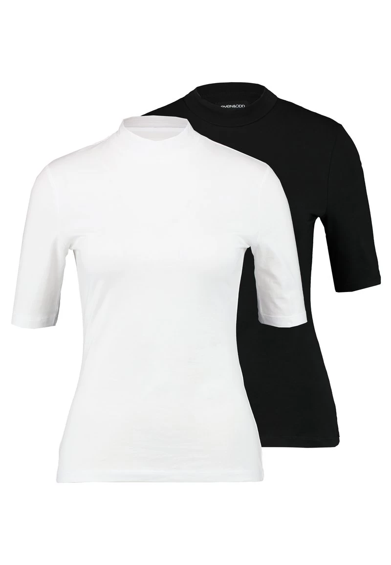2PACK - T-Shirt Basic - White/black 3 2PACK - T-Shirt Basic - White/black