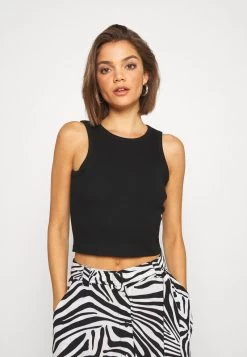 Even&Odd 2 PACK CROPPED TANK - T-Shirt Basic - Black/white -Outfit Verkauf fe549daccf1140a5ba114db4c76cbac8